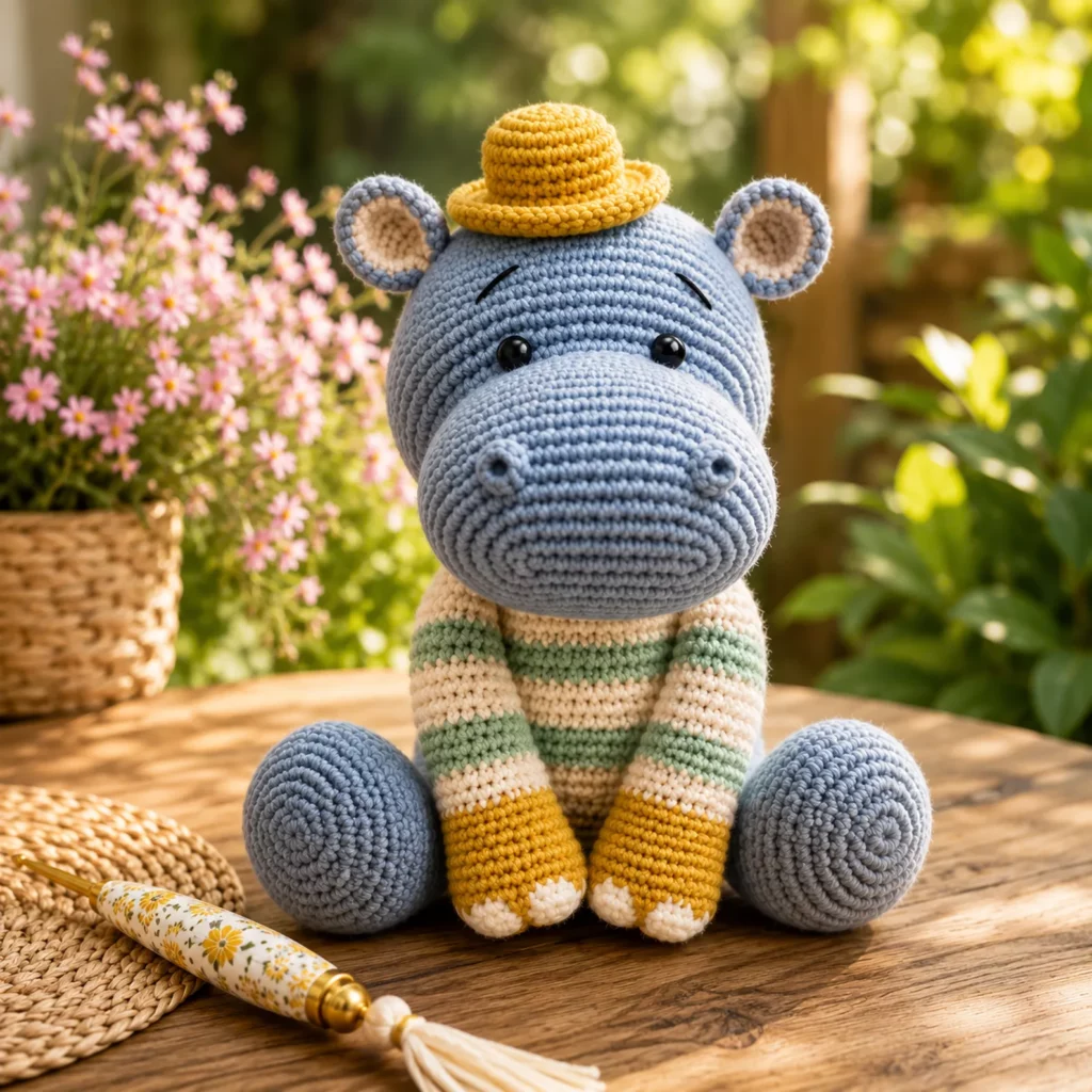 Hippo Amigurumi Crochet Pattern 1