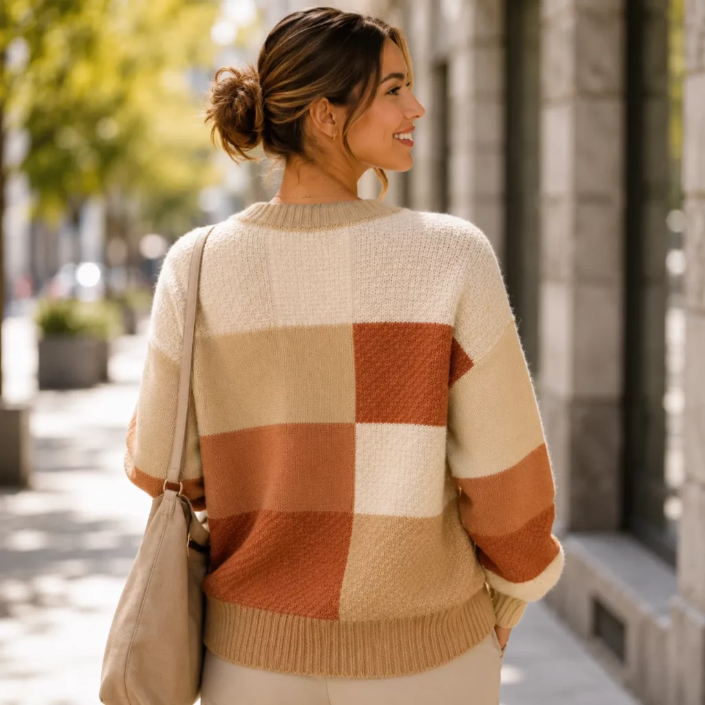 Patchwork Crochet Cardigan Pattern (Free)- Cozy Color-Block Squares With a Flattering V-Neck Fit1_result