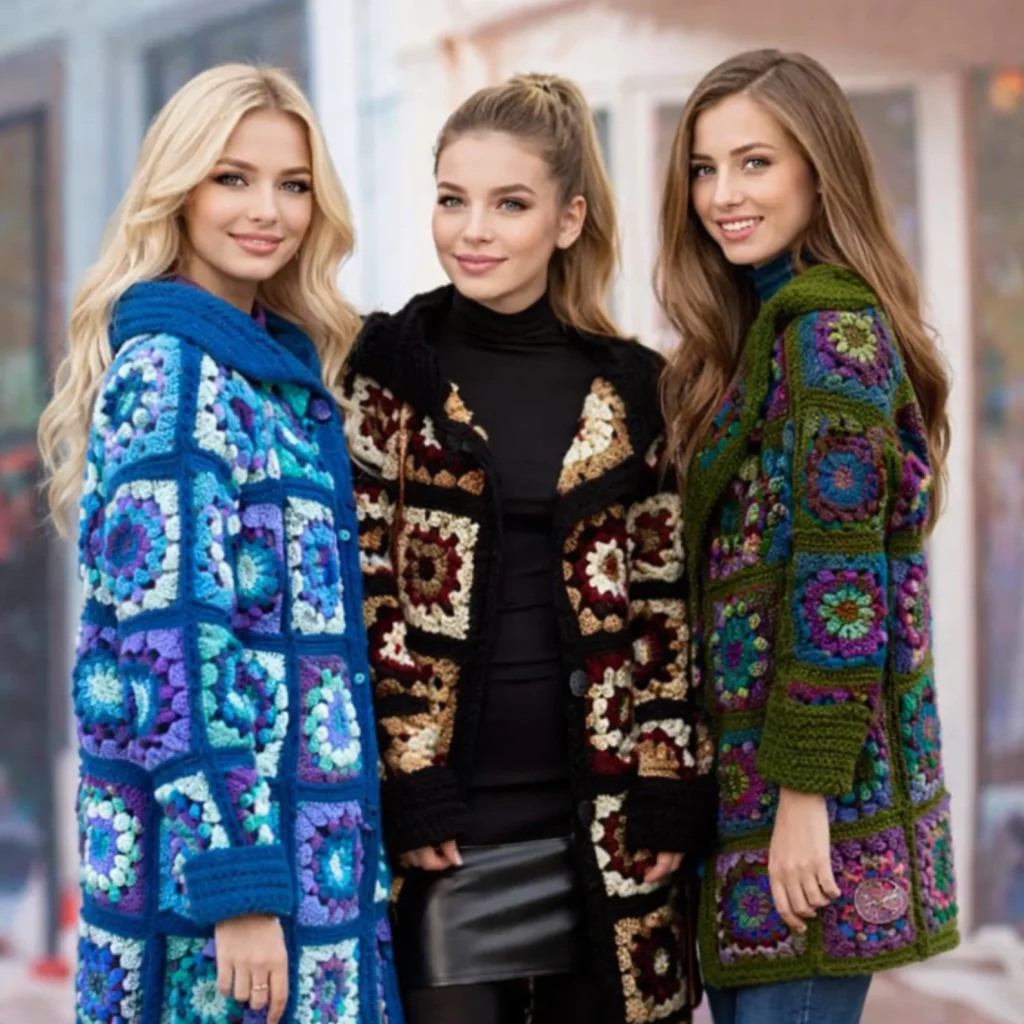 Granny Square Cardigan Crochet Pattern 3