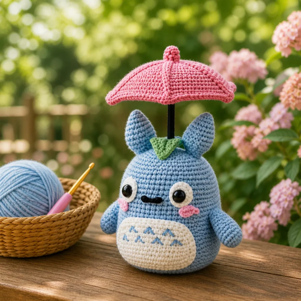 Totoro-Inspired Umbrella Amigurumi Crochet Pattern
