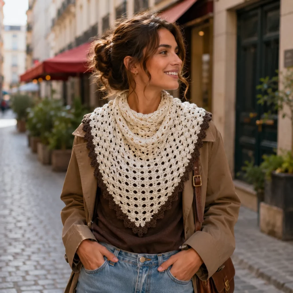Easy Triangle Lace Shawl Crochet Pattern (Free)- A Lightweight and Elegant Wrap for Every Season 2_result