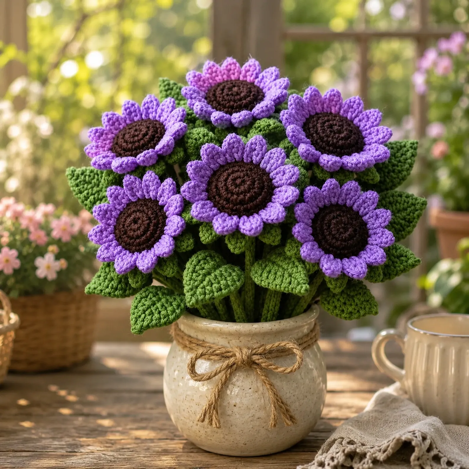 Crochet Sunflower Bouquet Pattern (Free)- Easy Amigurumi Flowers With Leaves and Stems for a Cute Handmade Arrangement 1_result
