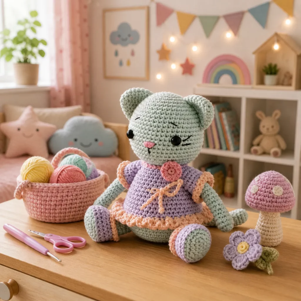 Teddy Bear Doll Crochet Pattern 1