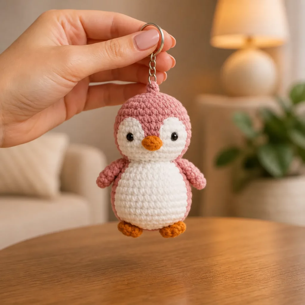Mini Penguin Keychain Amigurumi Crochet Pattern_result