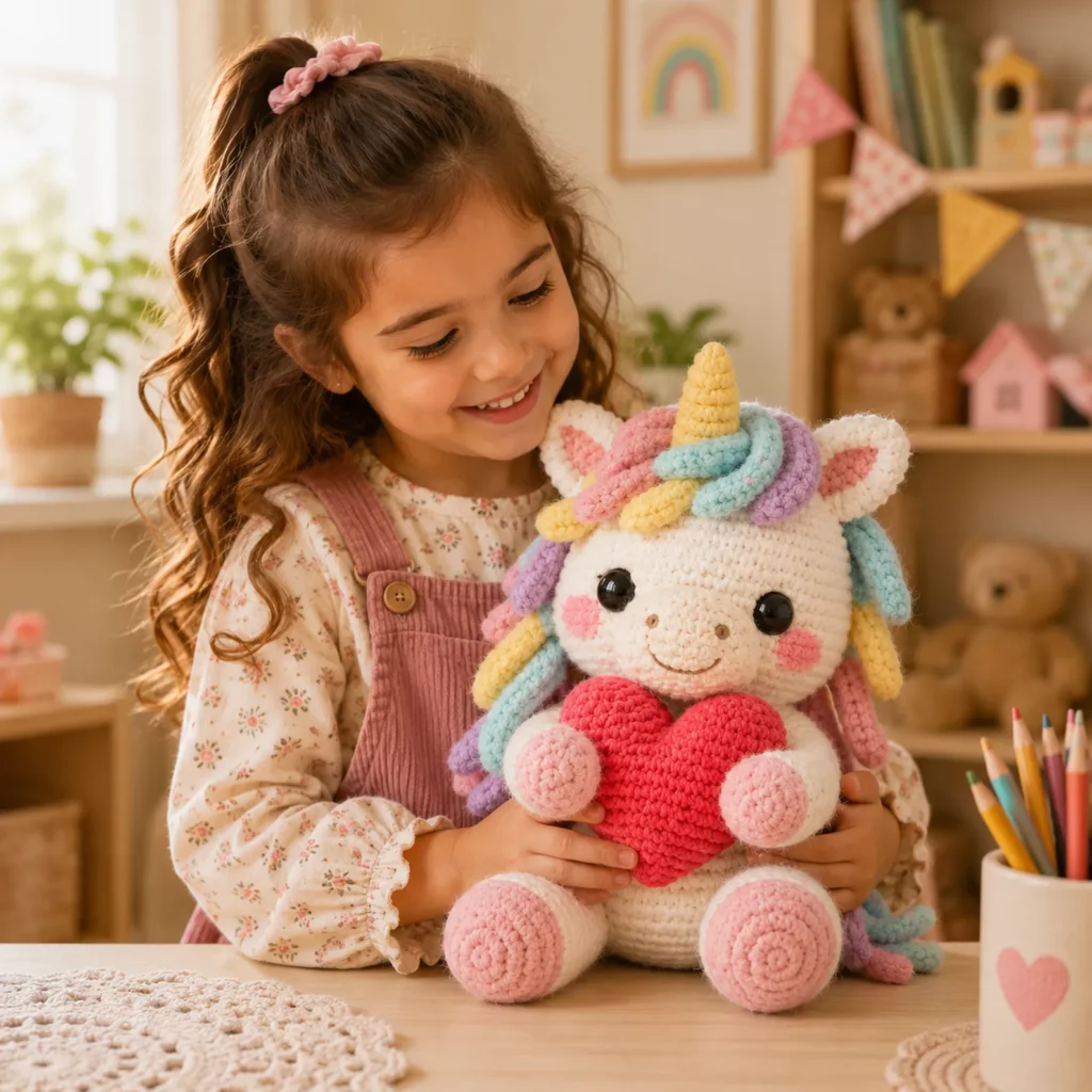 Unicorn Amigurumi Crochet Pattern (Free)- A Soft, Beginner-Friendly Plush That Hugs a Heart_result