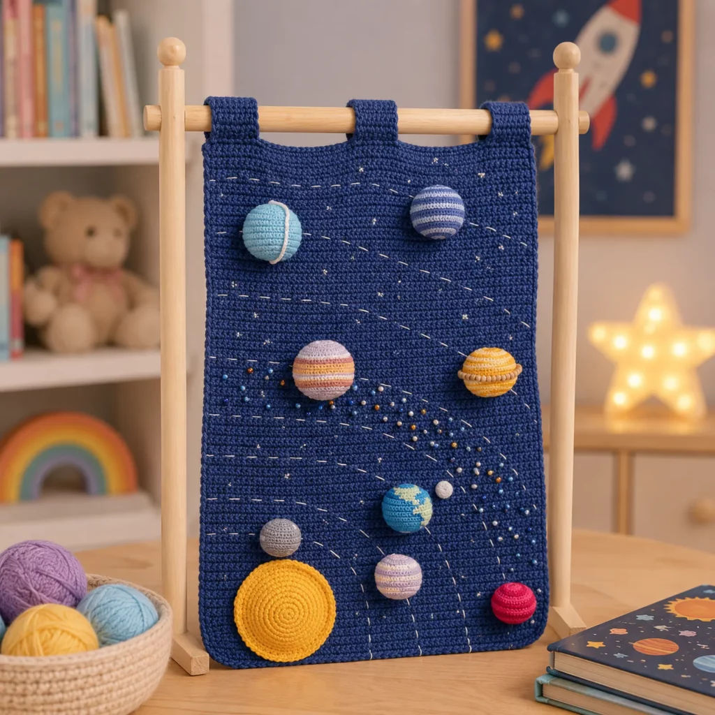 Solar System Wall Hanging Crochet Pattern_result