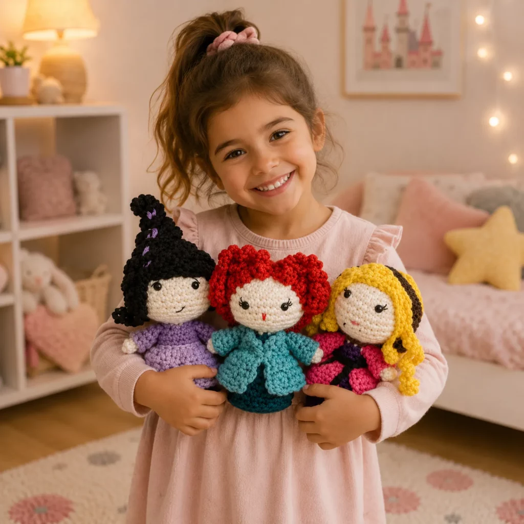 Three Little Witch Amigurumi Crochet Pattern Set_result