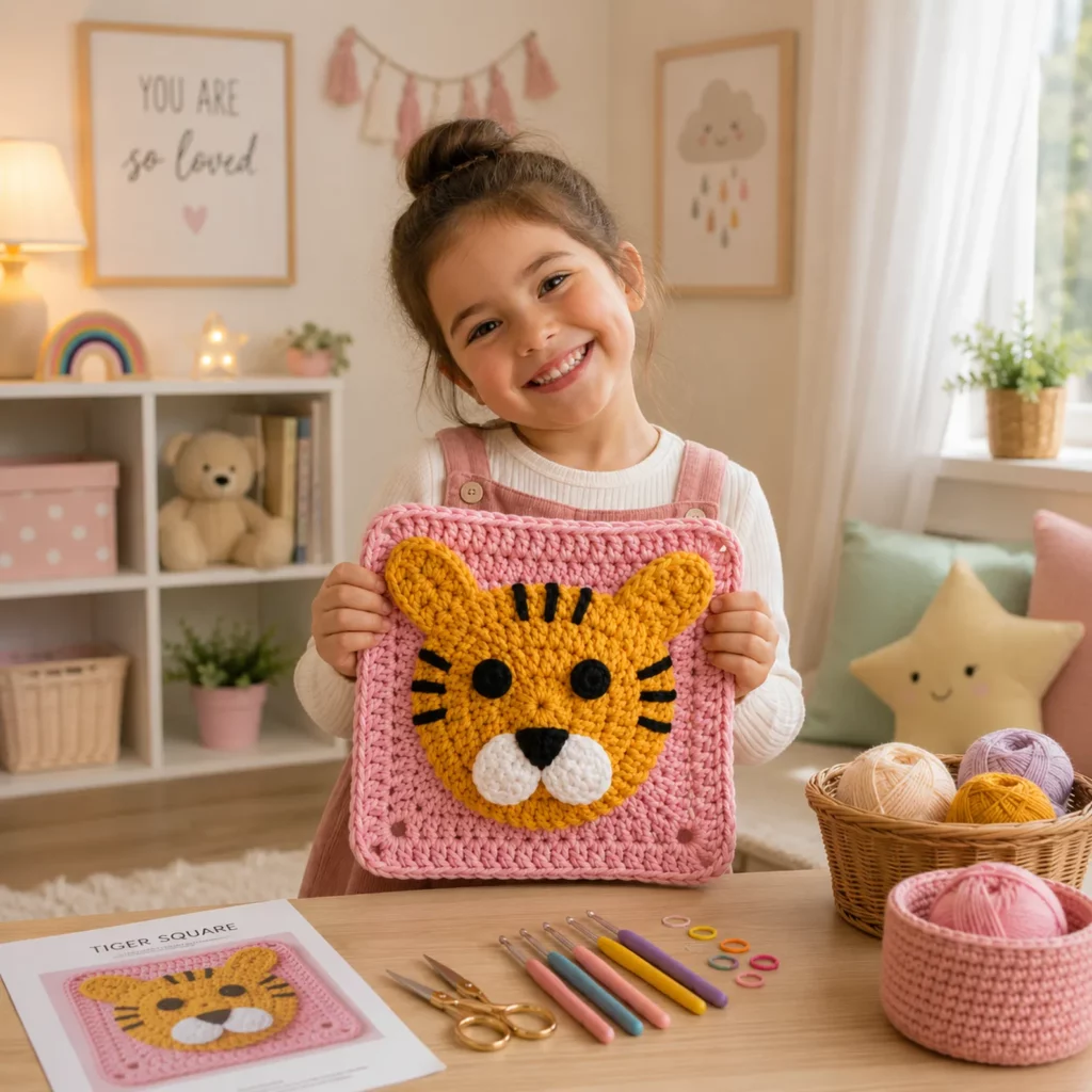 Tiger Granny Square Crochet Pattern 3_result