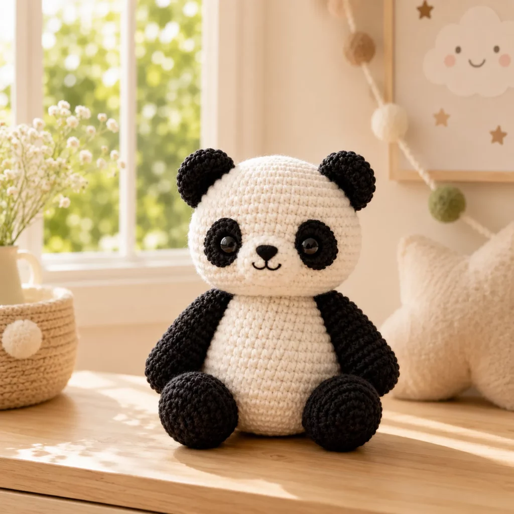 Cute Panda Amigurumi Crochet Pattern for Beginners With Black Patches, Round Belly, and Cozy Plush Shape 1_result