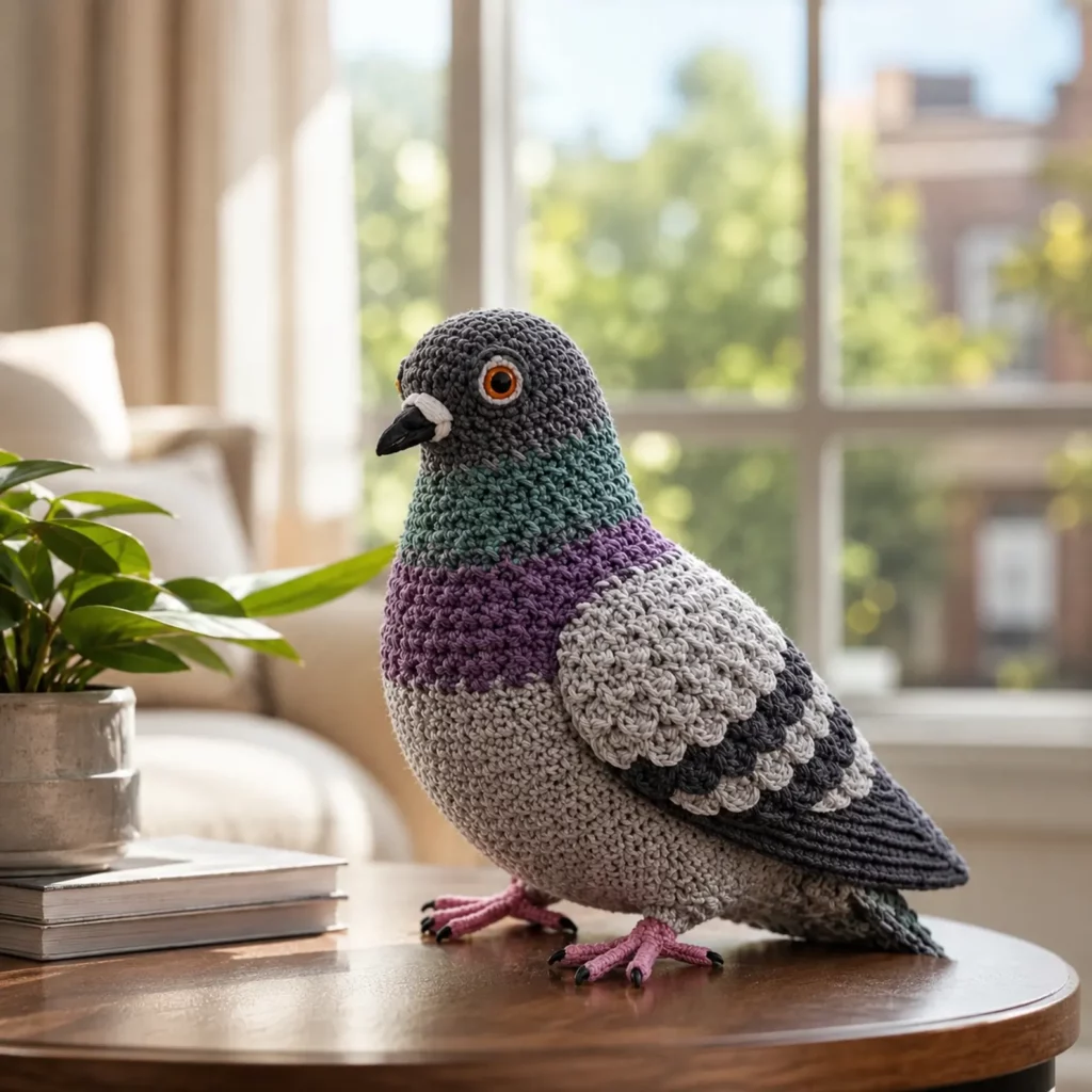 Realistic Amigurumi Pigeon Crochet Pattern (Free)- A Beginner-Friendly Plush Bird With Layered Wings_result