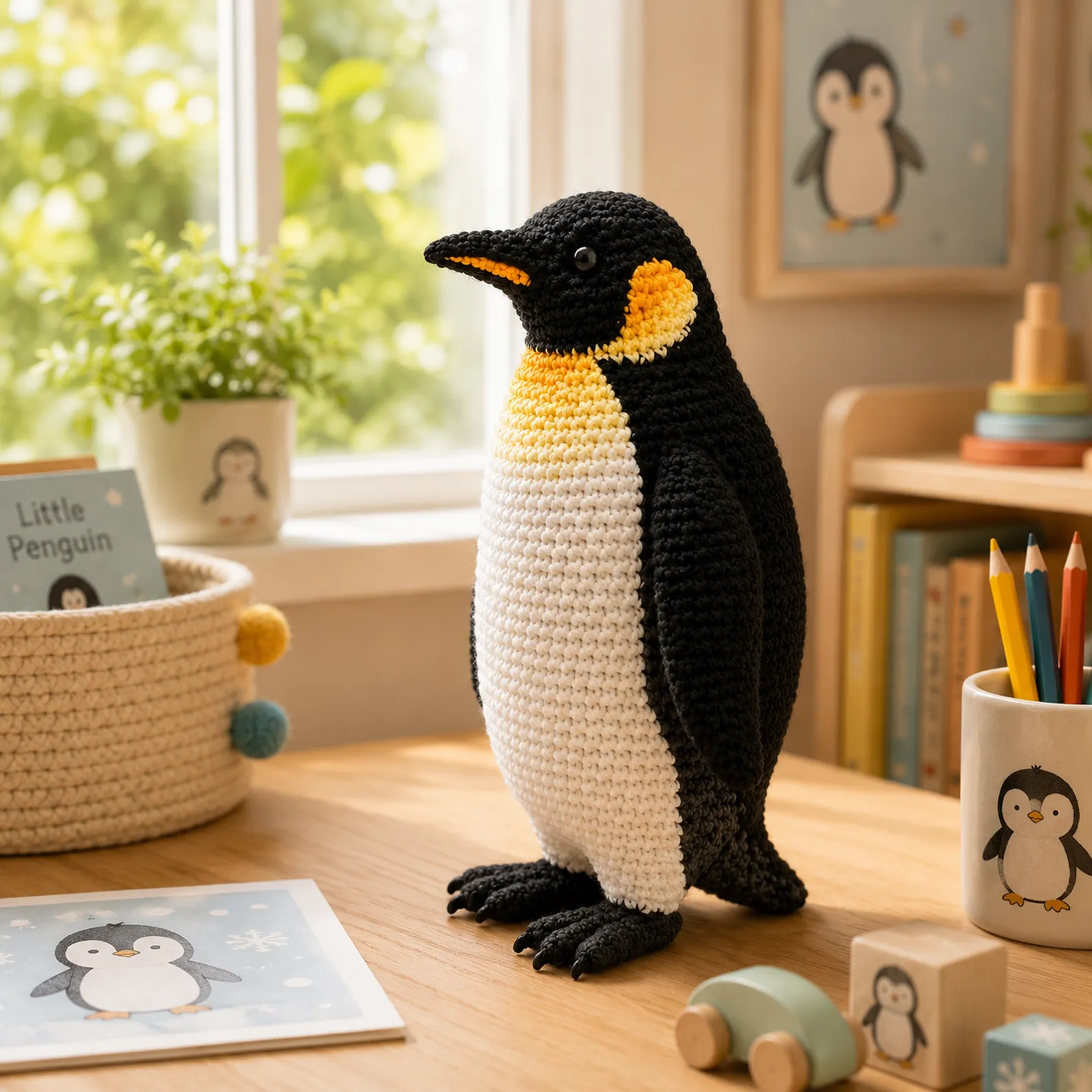 Penguin Amigurumi Crochet Pattern With Smooth Color Blocking and Standing Body Shape_result