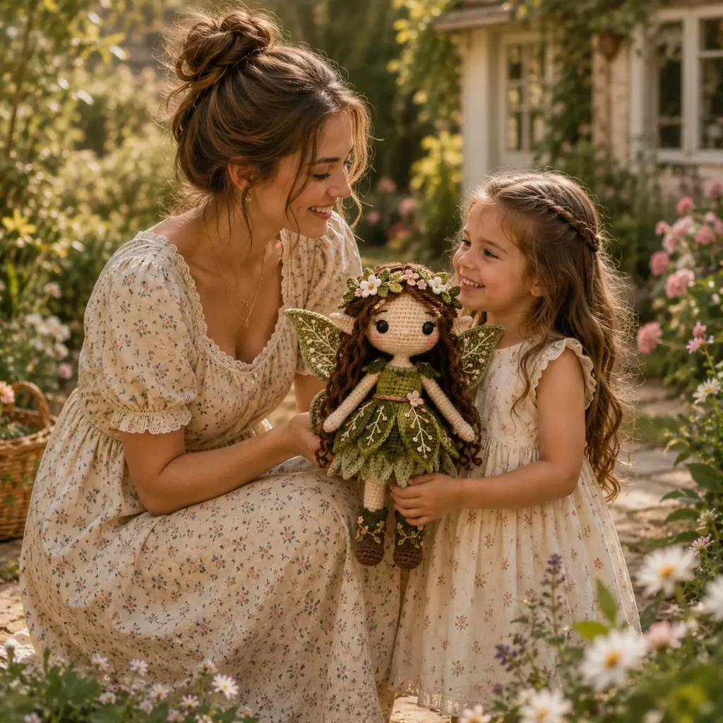 Enchanted Woodland Fairy Amigurumi Crochet Pattern (Free)- A Whimsical Doll With Leaf Dress, Wings, and Flower Crown_result