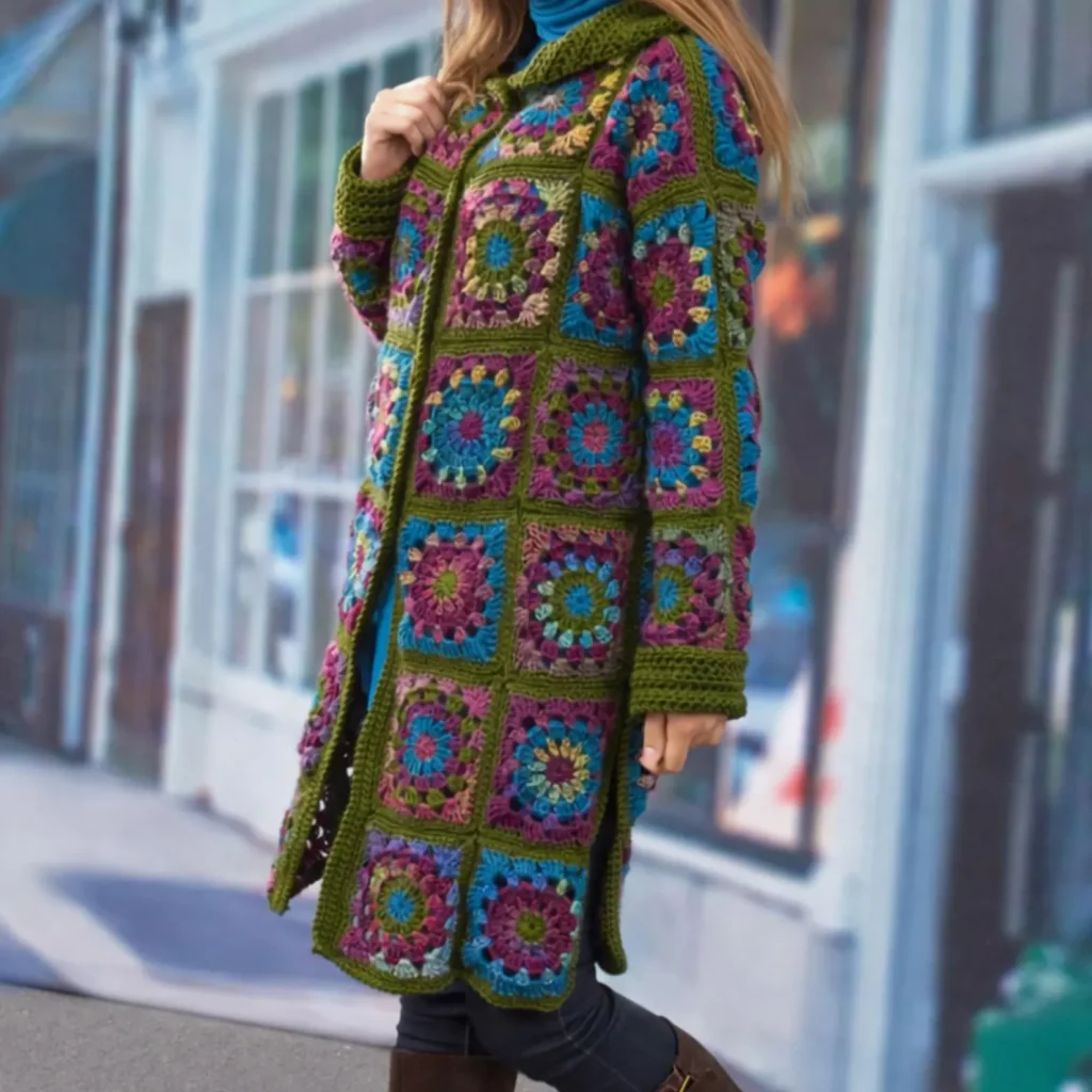 Granny Square Cardigan Crochet Pattern