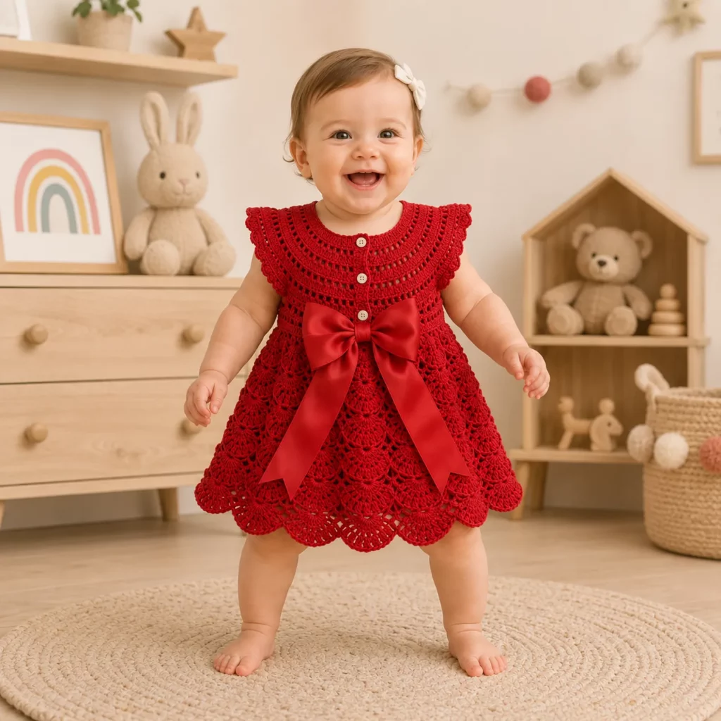Elegant Baby Crochet Pattern for a Heirloom Lace Christening Dress1_result