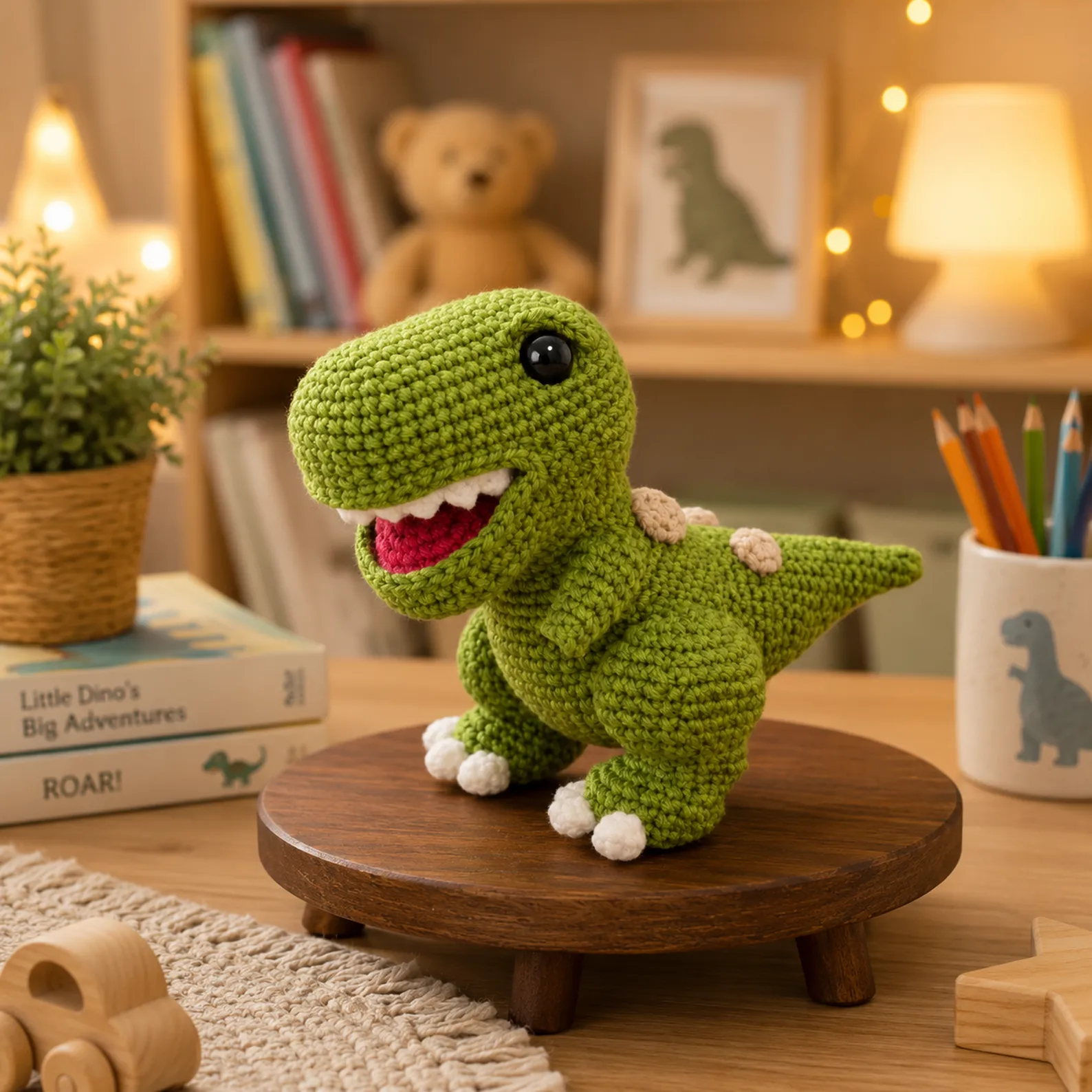 T-Rex Amigurumi Crochet Pattern (Free)- A Cute Dinosaur Plush With Big Smile, Teeth, and Tiny Arms_result