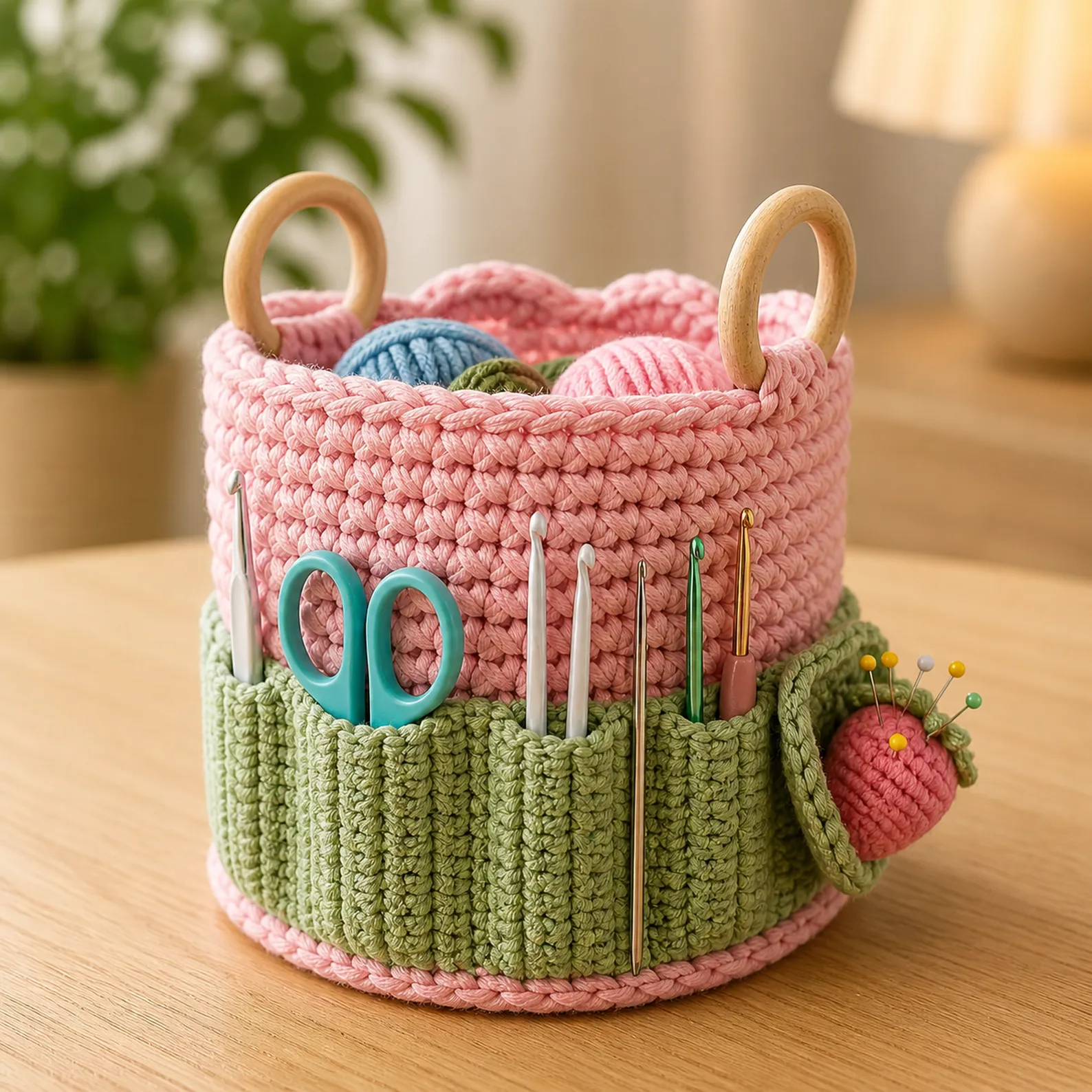 Crochet Tool Organizer Basket Pattern 2