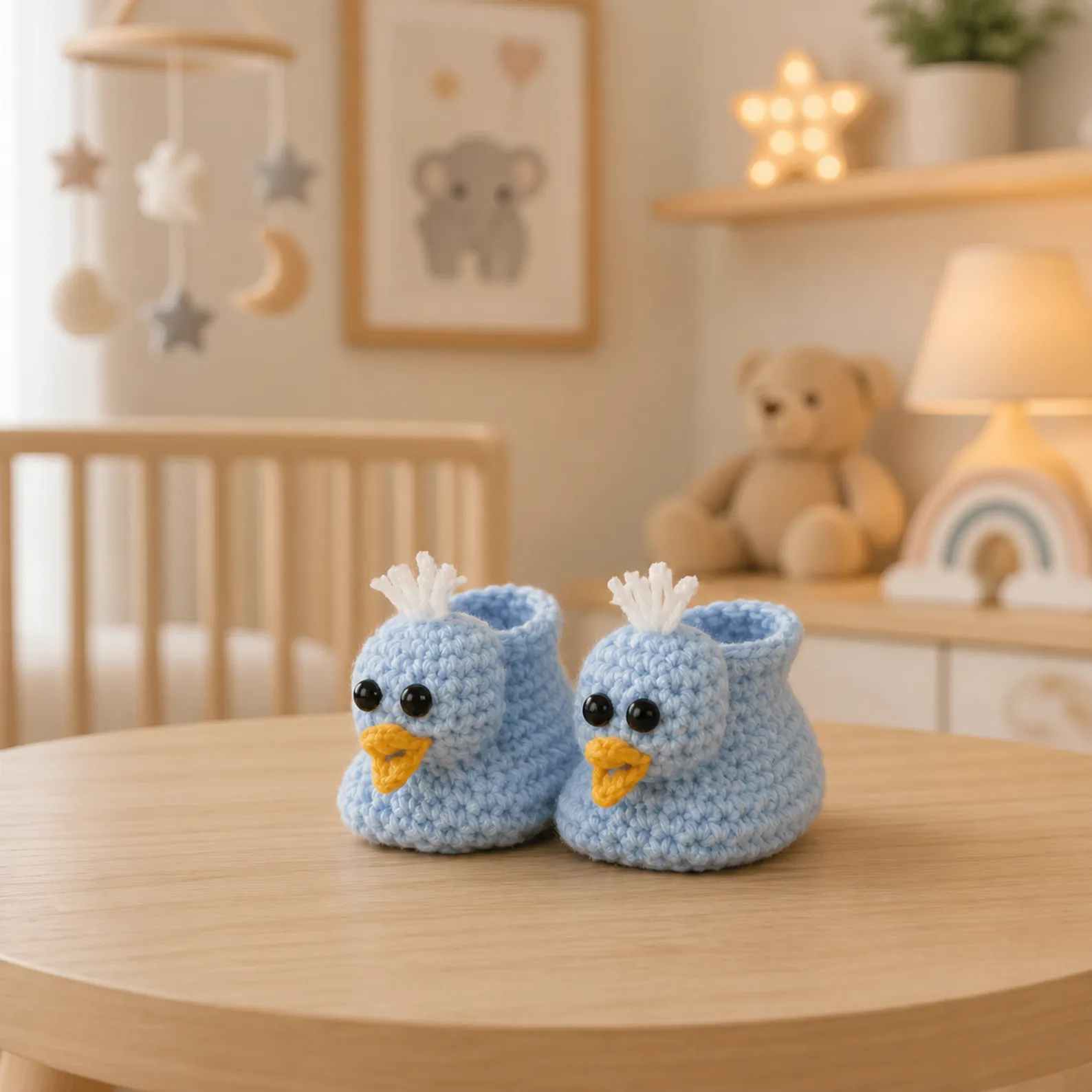 Chick Baby Booties Crochet Pattern 1
