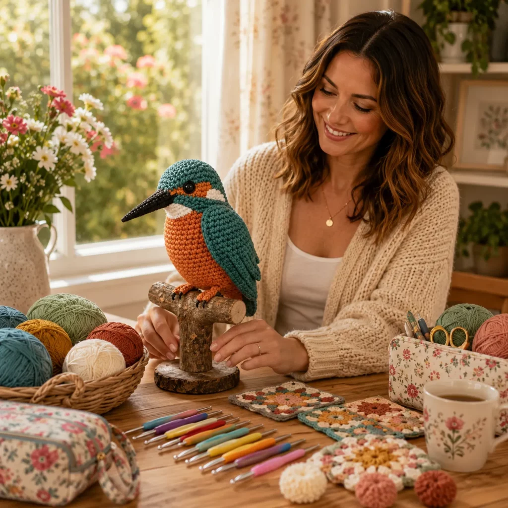 Crochet Kingfisher Amigurumi Crochet Pattern With Long Beak and Bright Color Blocks 1_result