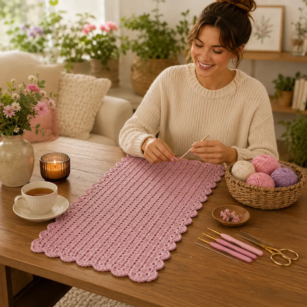 Elegant Lace Table Runner Crochet Pattern (Free) 2