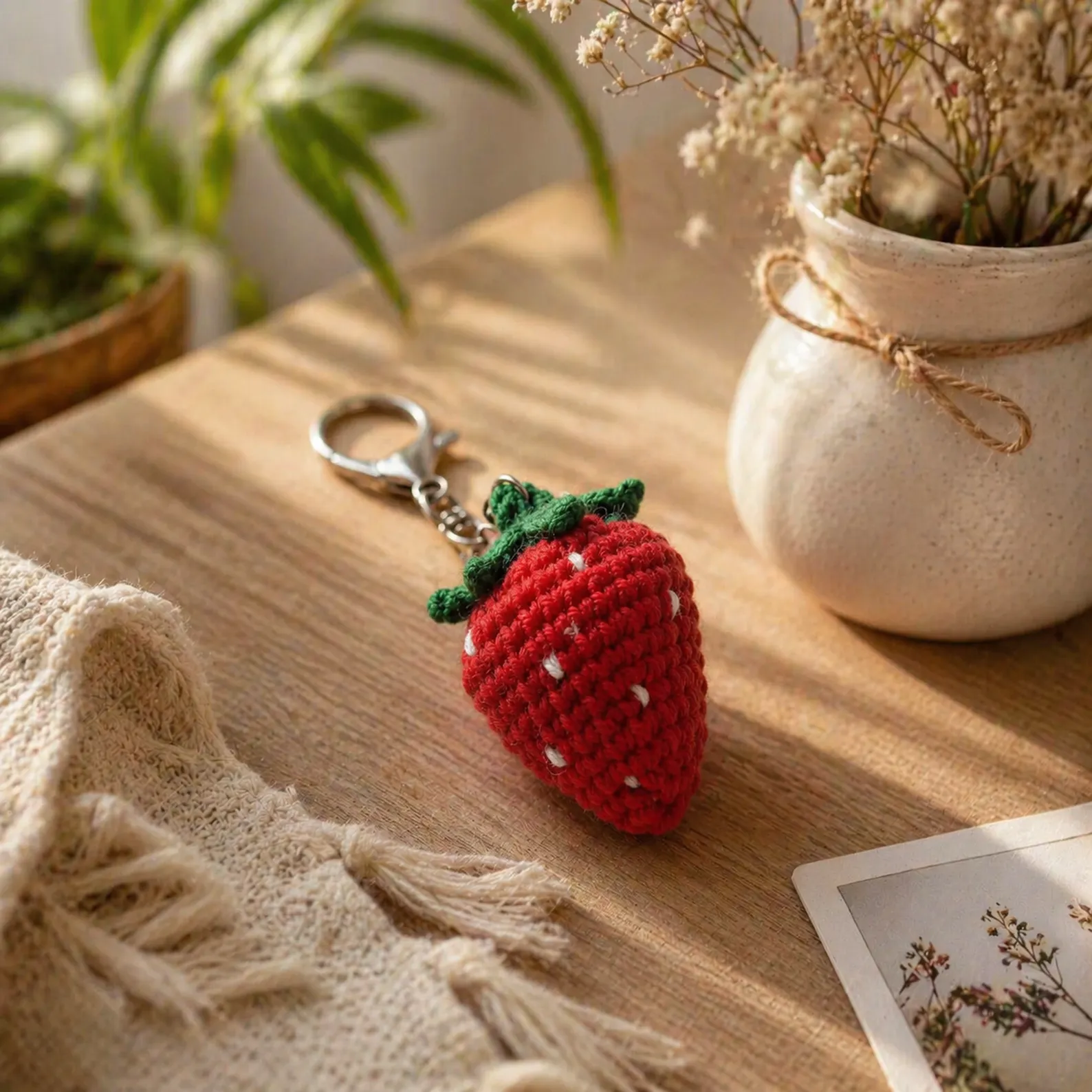 Mini Strawberry Keychain Crochet Pattern 2_result