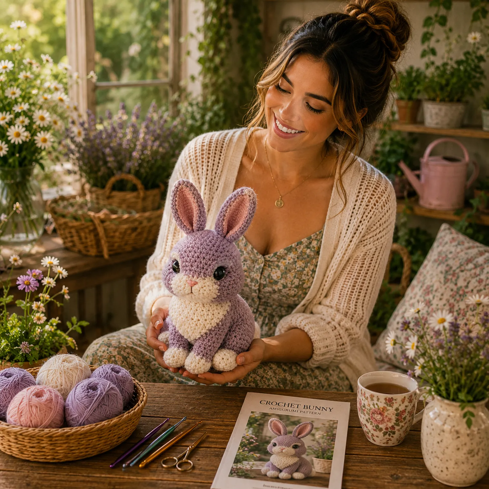Crochet Bunny Amigurumi Pattern (Free)- A Sweet Realistic Rabbit Plush With Big Ears, White Belly, and Cute Button Nose_result