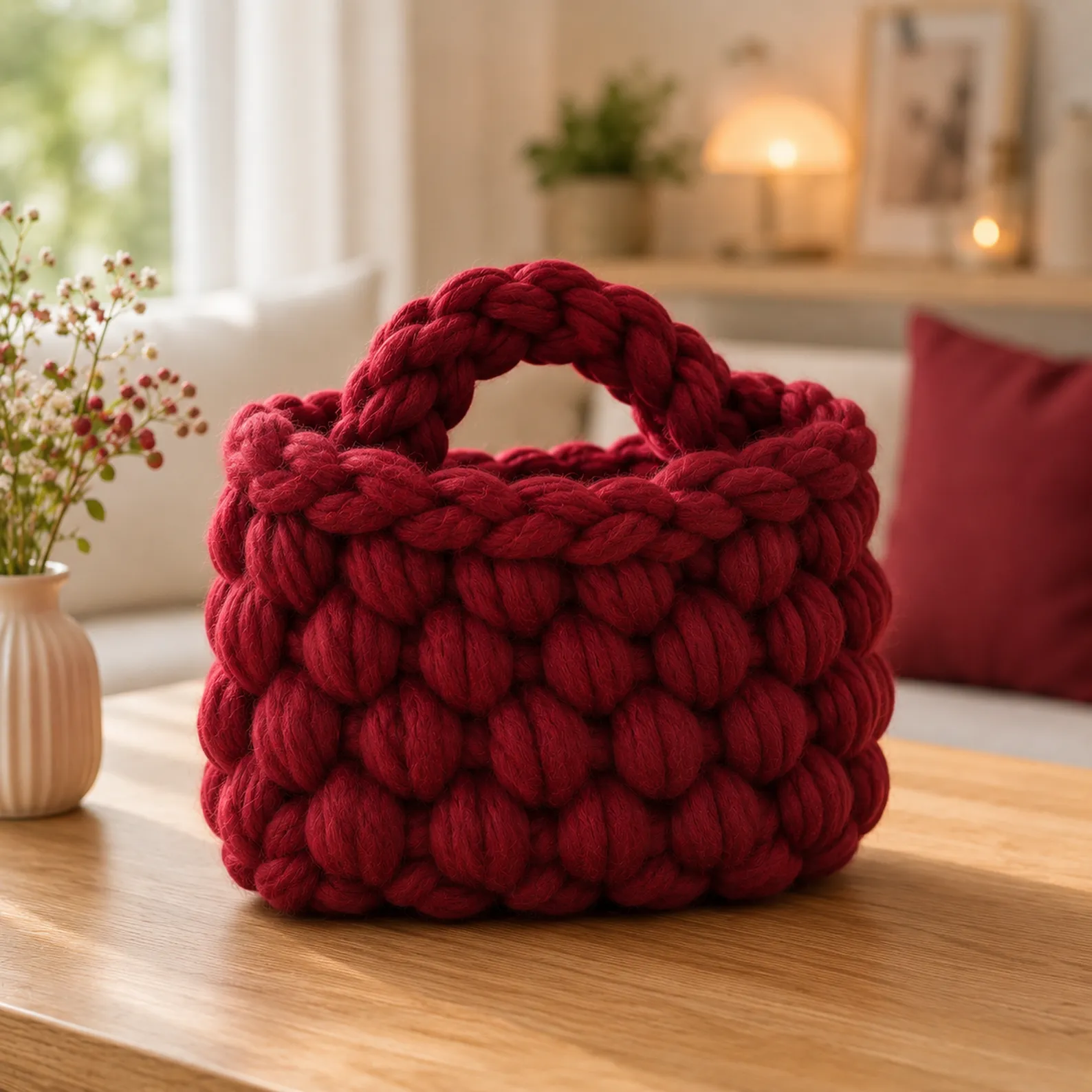 Chunky Crochet Basket Bag Pattern (Free)- Easy Giant Yarn Tote With Braided Handle 2_result