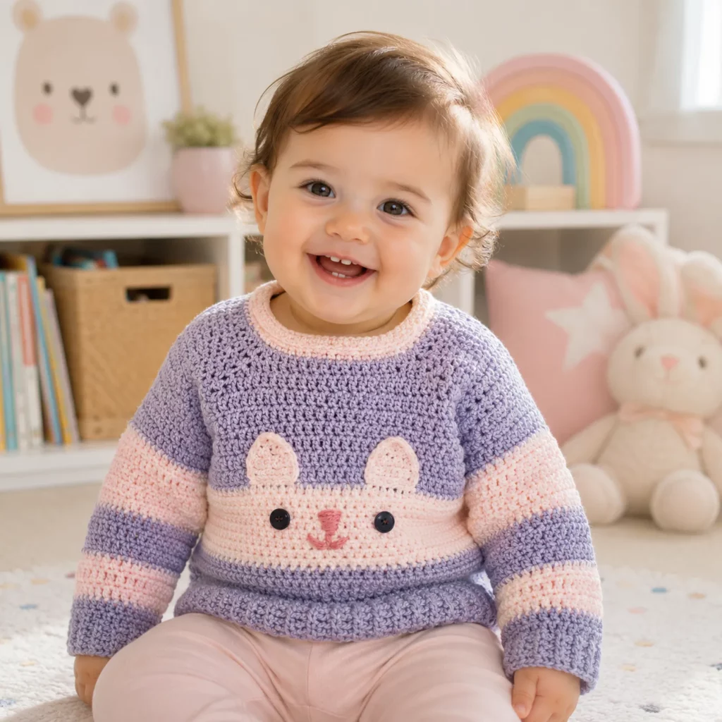Adorable Crochet Bear Sweater for Kids – Easy Crochet Pattern for a Cute Handmade Children's Pullover_result