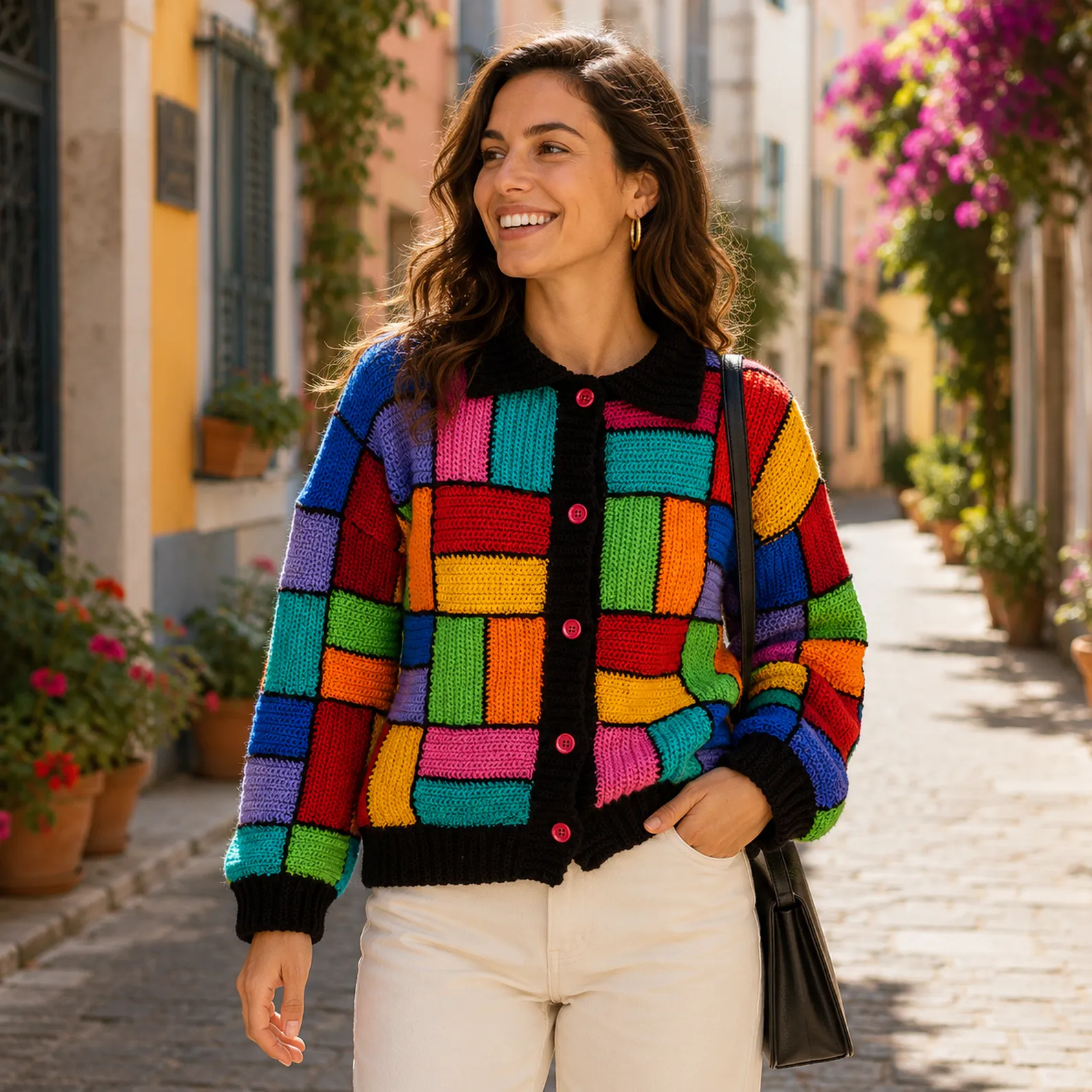 Colorful Patchwork Crochet Pattern for a Women's Statement Cardigan 1_result