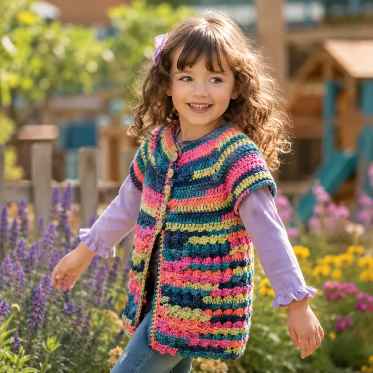 Colorful Baby Crochet Cardigan Pattern- A Bright and Cozy Handmade Sweater for Little Ones 2_result