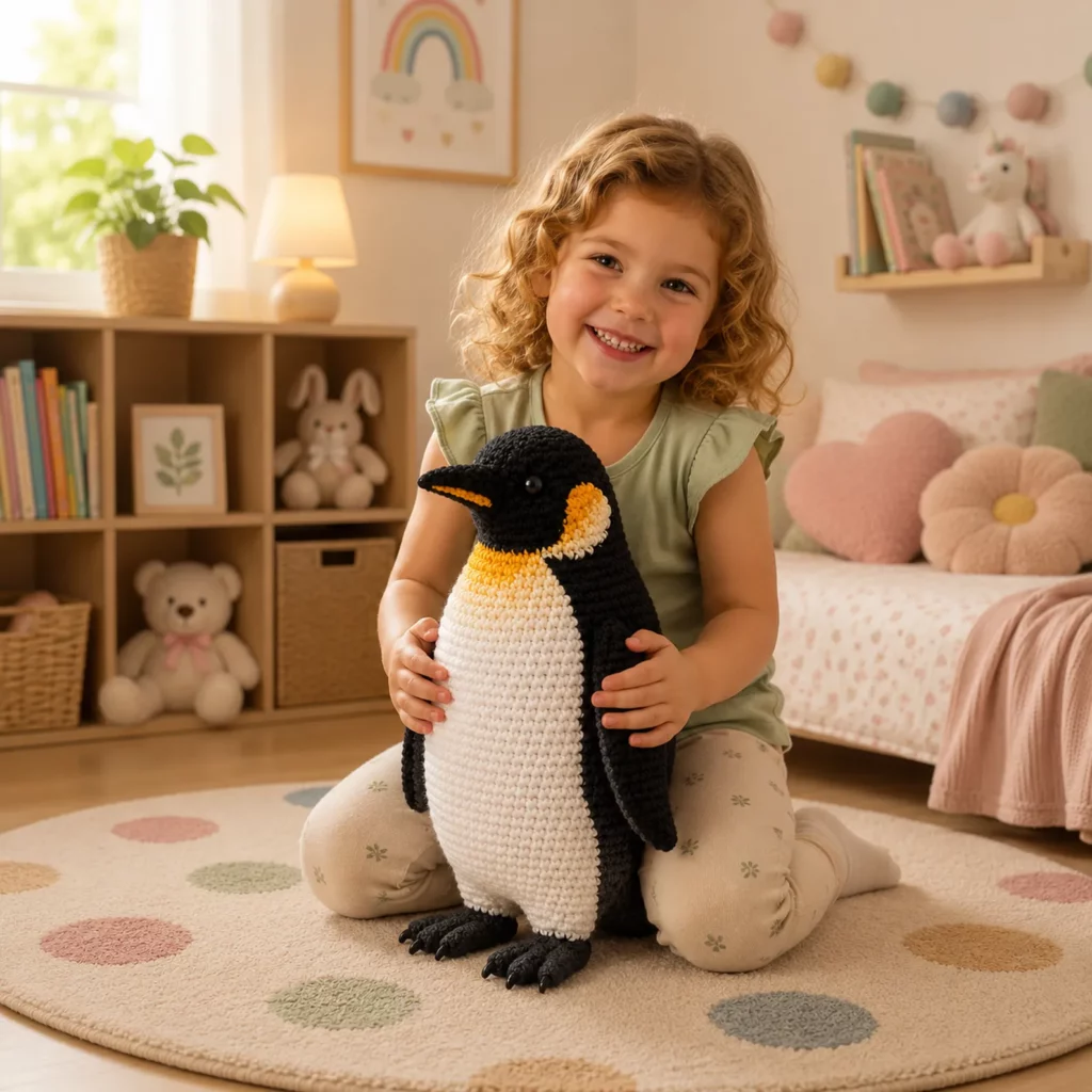 Penguin Amigurumi Crochet Pattern With Smooth Color Blocking and Standing Body Shape 2_result