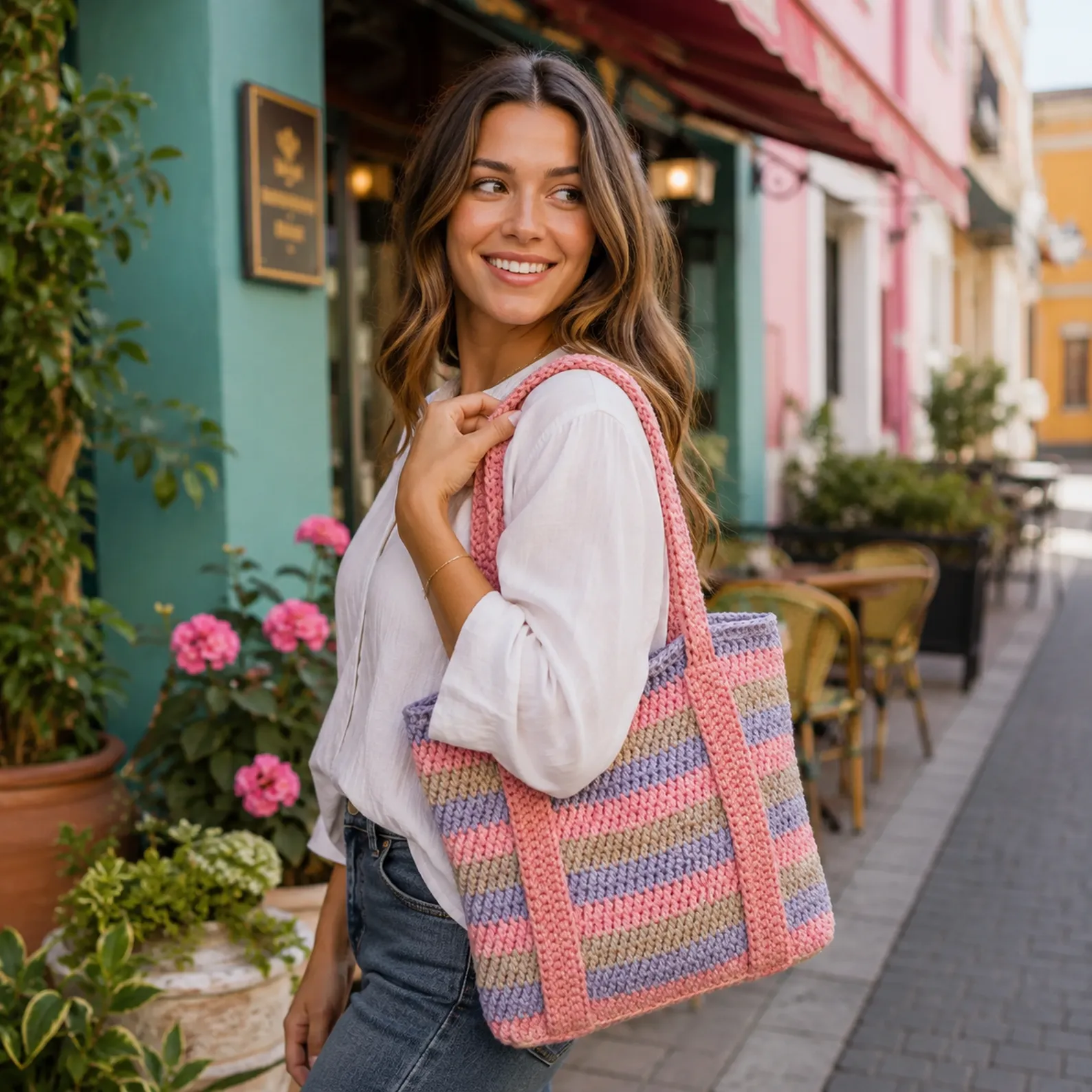 Colorful Striped Crochet Tote Bag Pattern (Free)- A Bright and Practical DIY Crochet Project_result