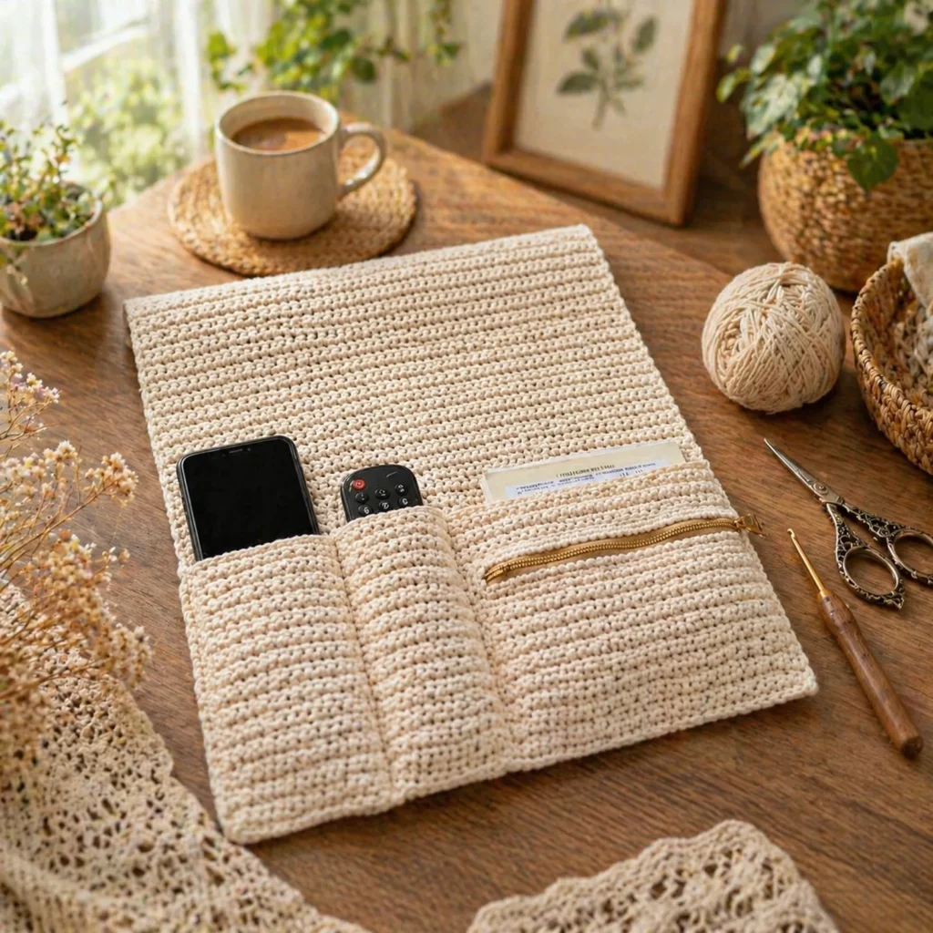 Couch Armrest Organizer Crochet Pattern 1