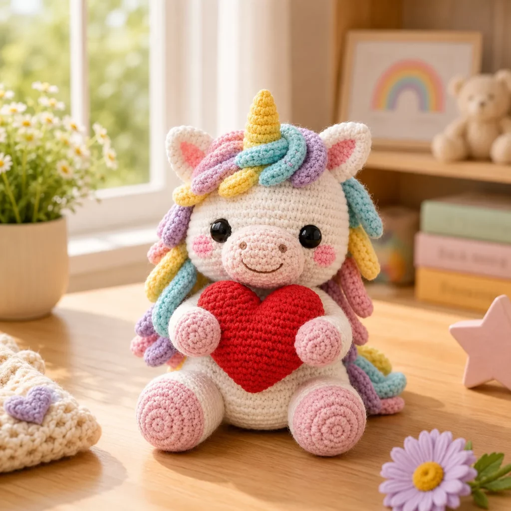 Unicorn Amigurumi Crochet Pattern (Free)- A Soft, Beginner-Friendly Plush That Hugs a Heart 2_result