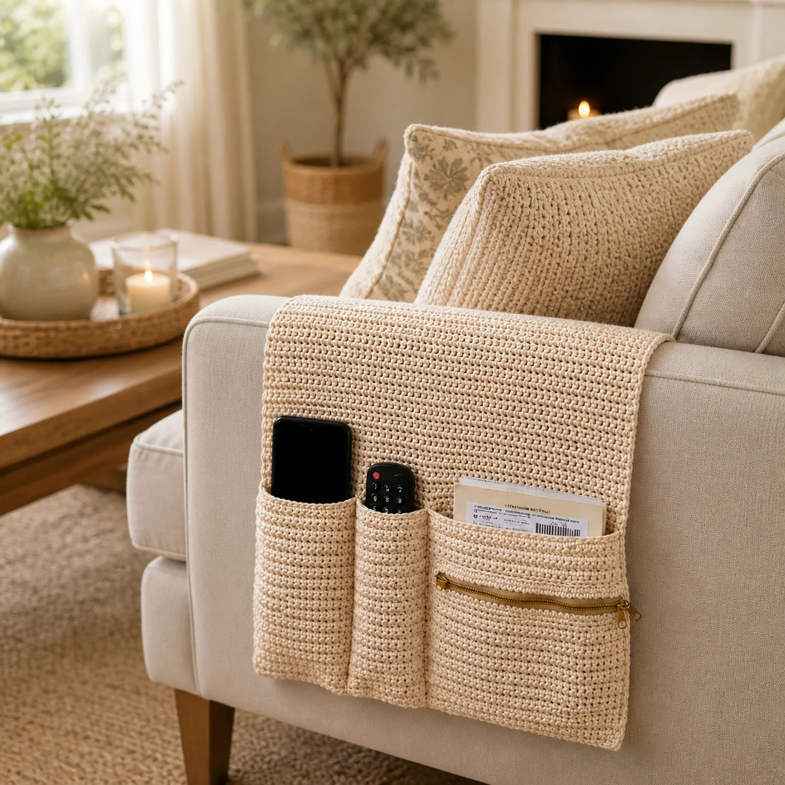 Couch Armrest Organizer Crochet Pattern