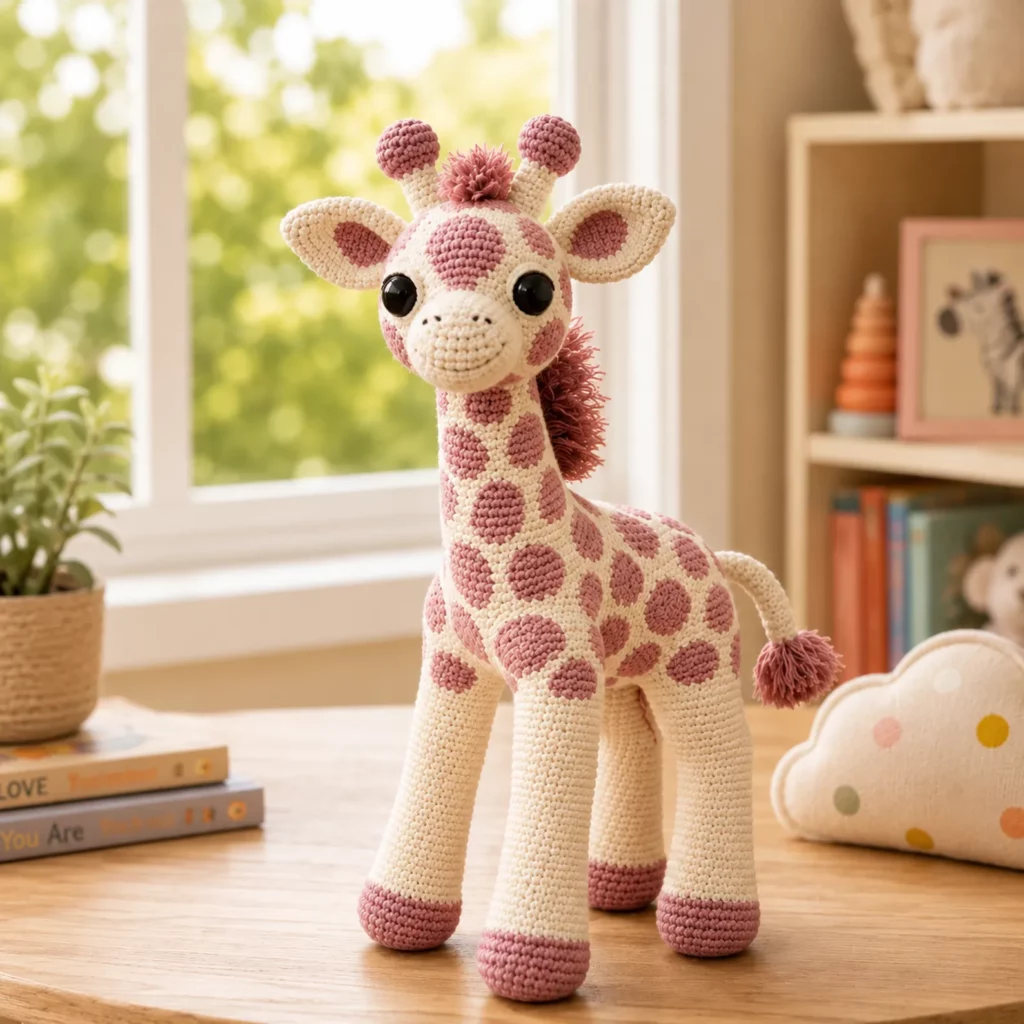 Giraffe Amigurumi Crochet Pattern With Spots, Long Legs, and a Fluffy Mane 2_result