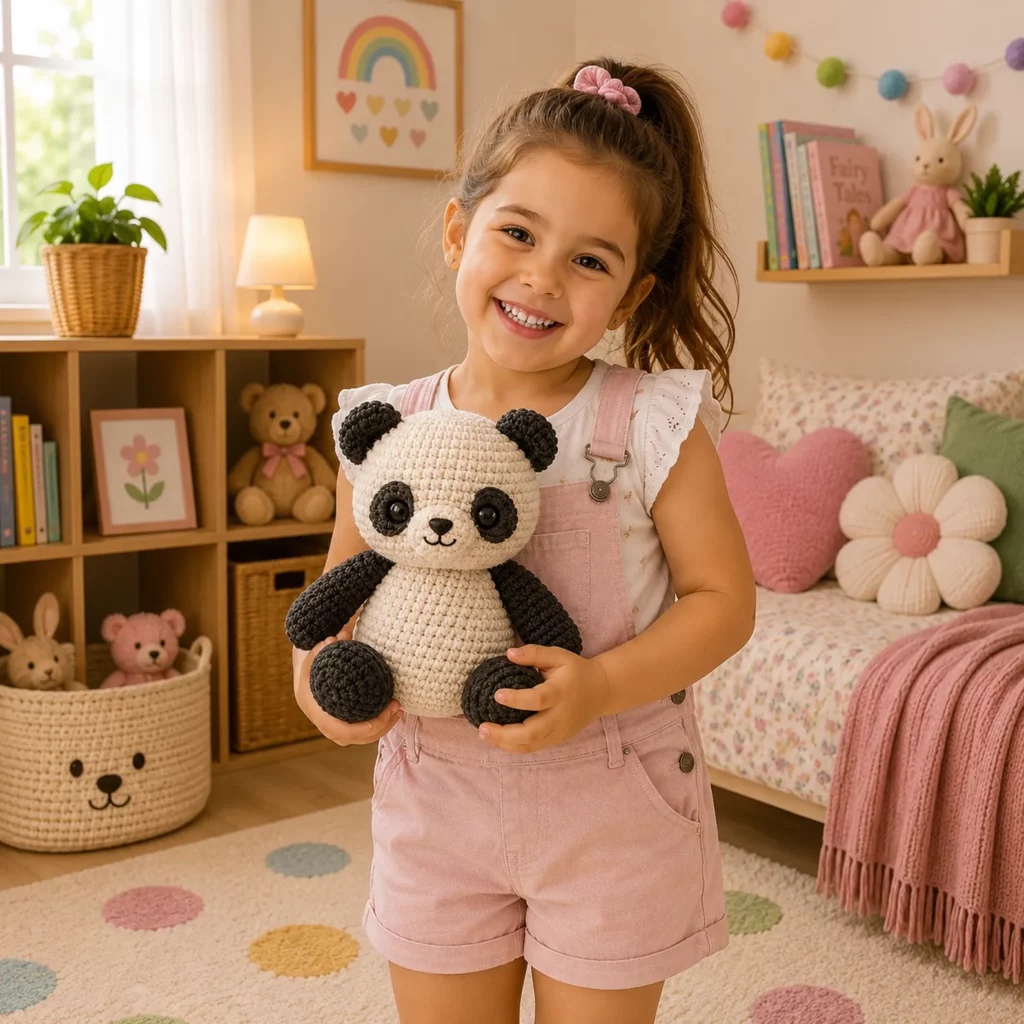 Cute Panda Amigurumi Crochet Pattern for Beginners With Black Patches, Round Belly, and Cozy Plush Shape_result