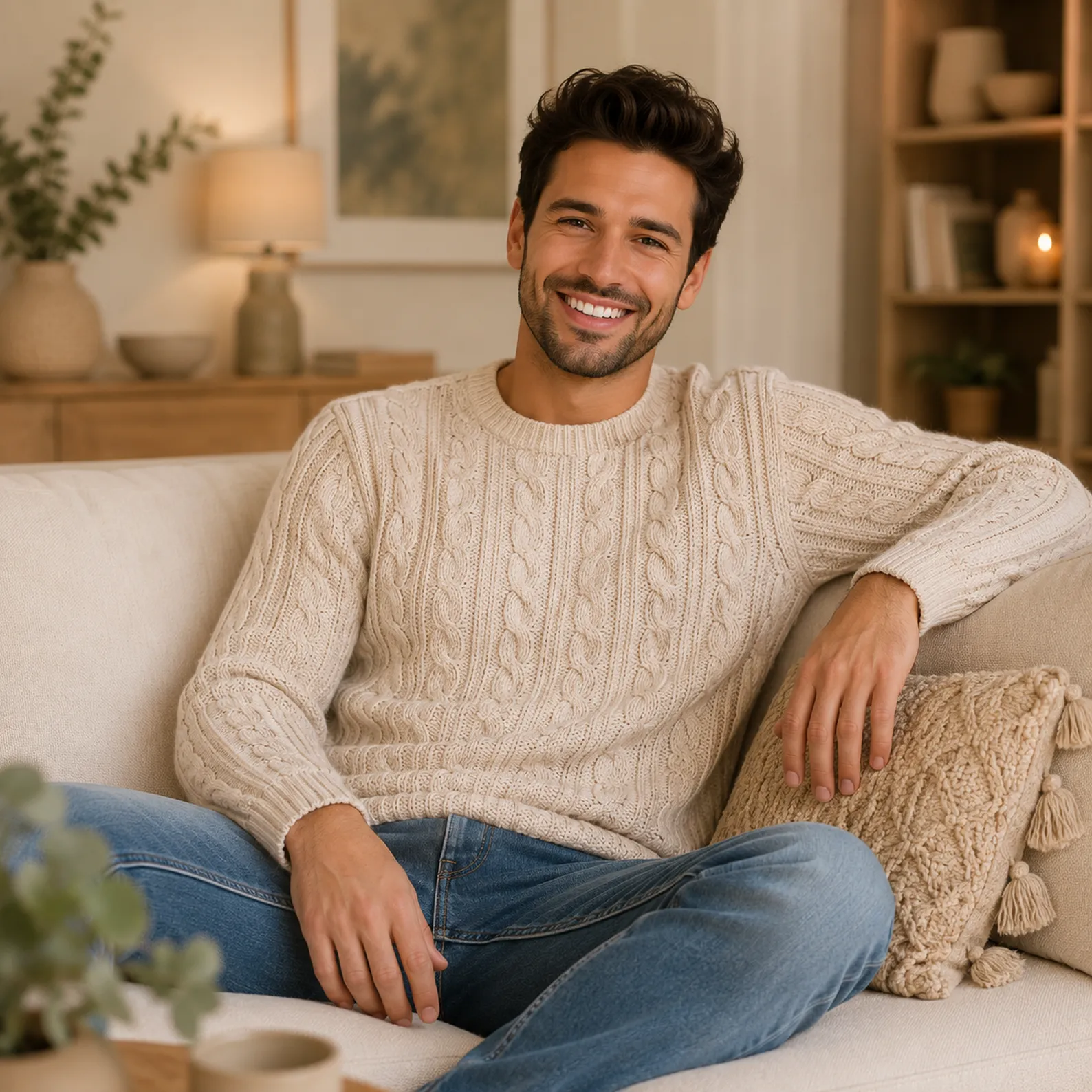 Timeless Crochet Pattern for a Men's Cable Knit Sweater 1_result