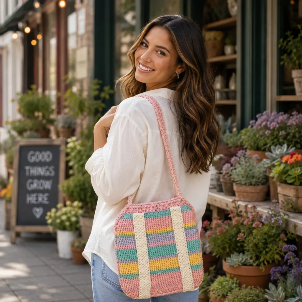Colorful Striped Crochet Tote Bag Pattern (Free)- A Bright and Practical DIY Crochet Project 2_result
