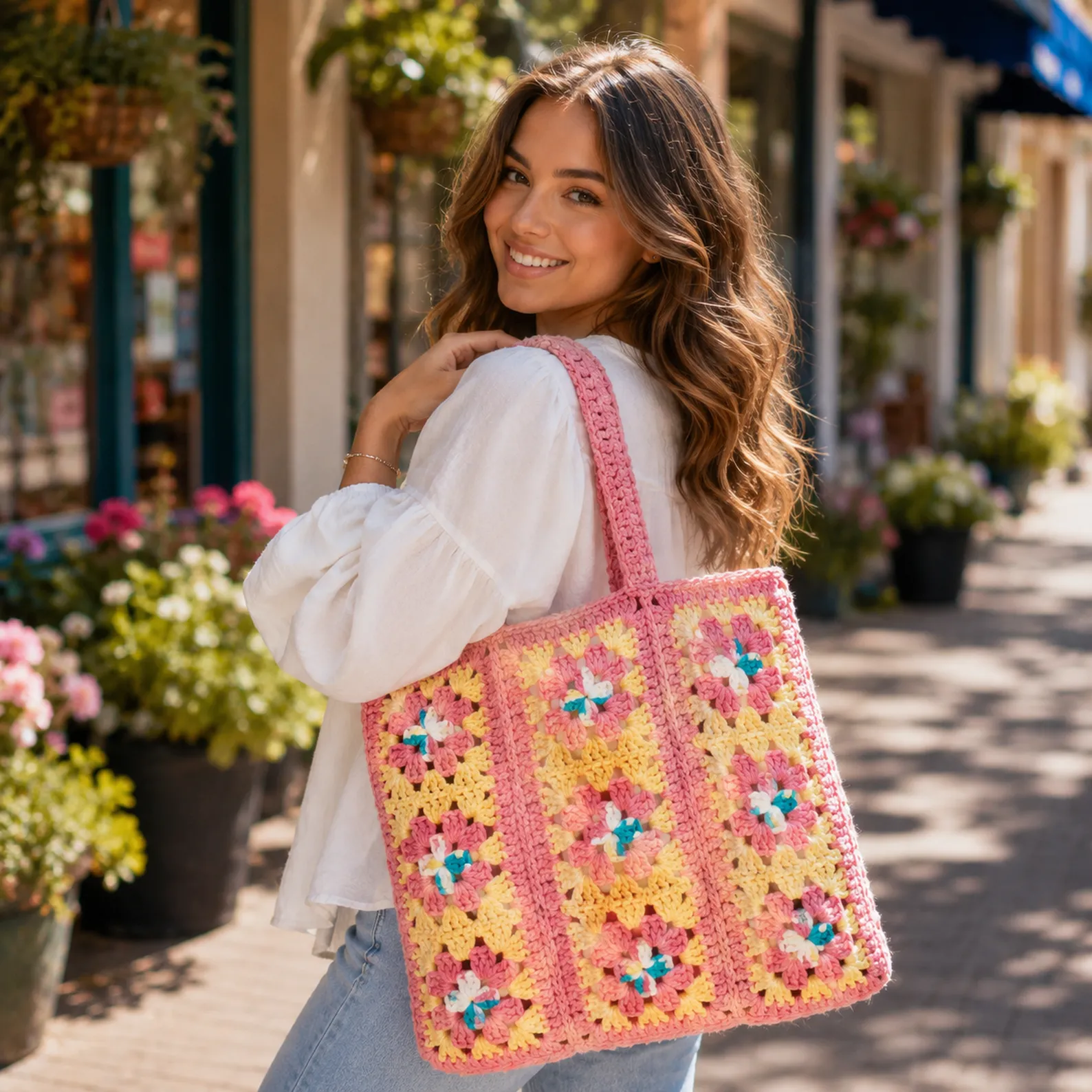 Charming Granny Square Crochet Tote Bag Pattern – A Colorful DIY Crochet Project for Everyday Style_result