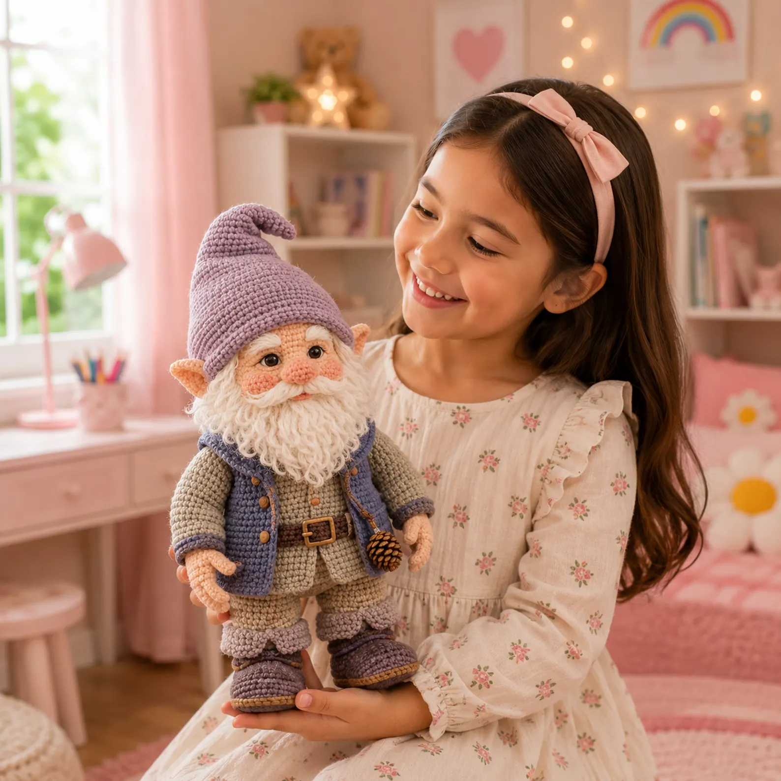 Crochet Gnome Doll Pattern (Free)- A Big 50 cm Amigurumi Gnome With Floppy Hat, Curly Beard, Outfit, and Boots 3_result