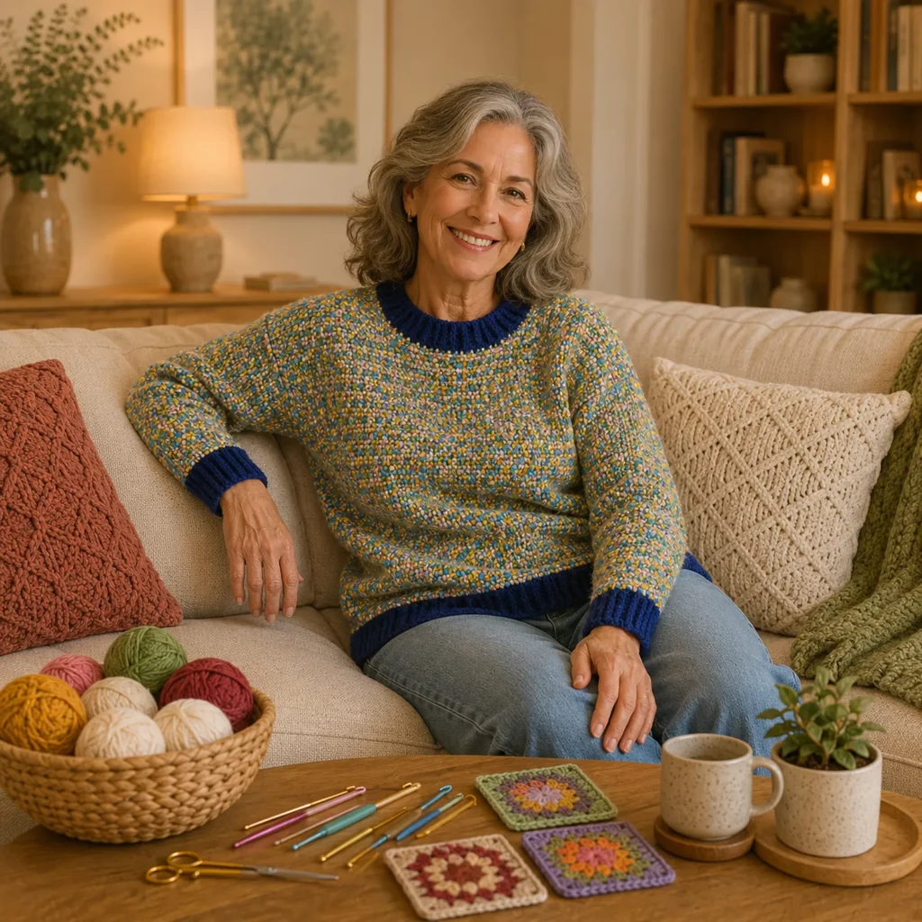 Cozy Speckled Crochet Pattern for a Women's Oversized Sweater 2_result
